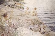 Anders Zorn ute oil painting reproduction